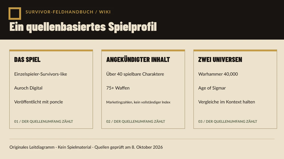 Originales Diagramm mit zitierter Übersicht, angekündigtem Umfang und dem Kontext zweier Universen.