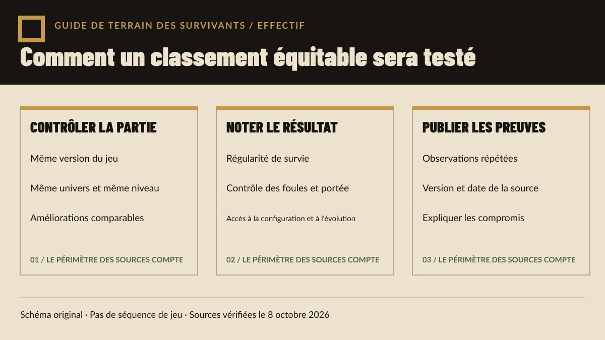 Schéma original présentant la méthode en trois étapes prévue pour un futur classement sur la version de sortie.